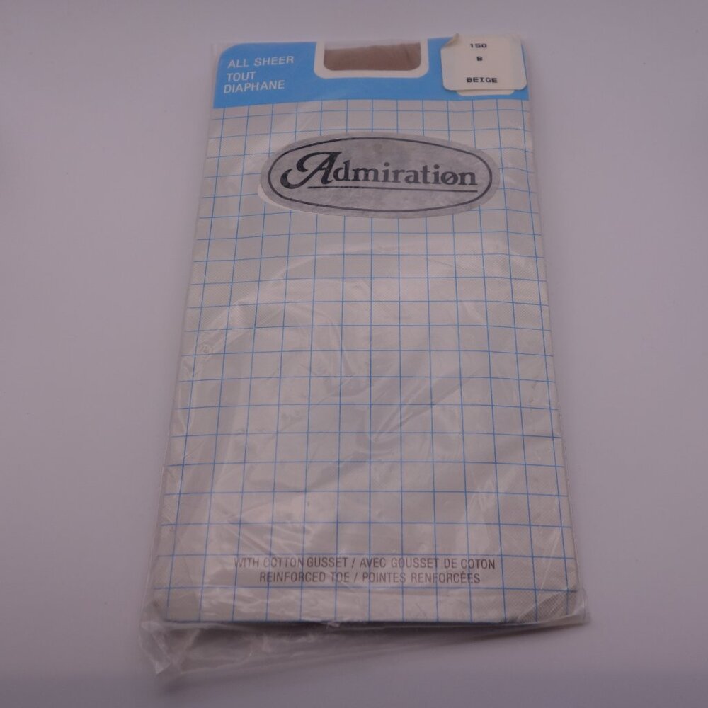 Admiration All Sheer 150 Size B BEIGE Panty Hose Bas Culotte with Cotton Gusset